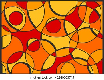 Abstract background with colorful overlapping circles pattern