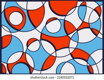 Abstract background with colorful overlapping circles pattern