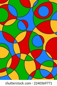 Abstract background with colorful overlapping circles pattern
