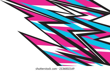 Abstract background with colorful overlapping sharp and zigzag lines pattern