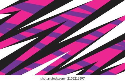 Abstract background with colorful overlapping sharp and zigzag lines pattern