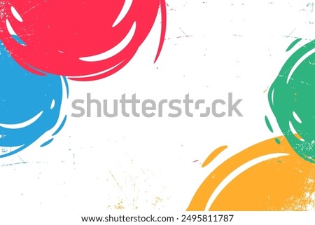 Abstract background of colorful paint splashes, oval or circle shapes