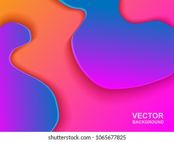 Abstract background. colorful paper cut shapes and shadows. Vector