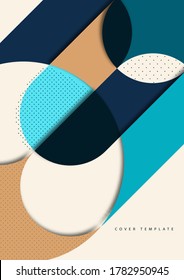 Fondo abstracto con formas de corte de papel coloridas. Diseño corporativo. Plantilla para un afiche, banner, tarjeta de visita, postal. Ilustración del vector