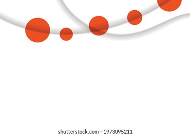 Abstract background with colorful paper cut shapes. Design for poster, banner, card. White and orange abstract round illustration. 3D paper images with a subtle blend of bright colors. Copy space.