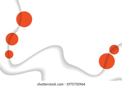 Abstract background with colorful paper cut shapes. Design for poster, banner, card. White and orange abstract round illustration. 3D paper images with a subtle blend of bright colors. Copy space.