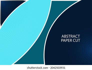 Abstract background with colorful paper cut shapes. Corporate design. Template for a poster, banner, business card, postcard. Vector illustration