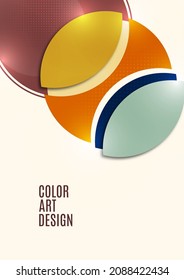 Abstract background with colorful paper cut shapes. Corporate design. Template for a poster, banner, business card, postcard. Vector illustration