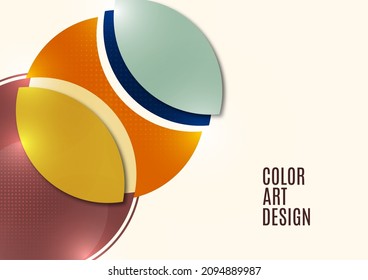 Abstract background with colorful paper cut shapes. Corporate design. Template for a poster, banner, business card, postcard. Vector illustration