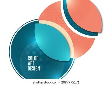 Abstract background with colorful paper cut shapes. Corporate design. Template for a poster, banner, business card, postcard. Vector illustration