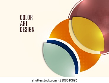 Abstract background with colorful paper cut shapes. Corporate design. Template for a poster, banner, business card, postcard. Vector illustration