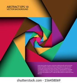 Abstract background with colorful paper layers