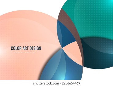 Abstract background with colorful paper-cut shapes. Corporate design. Template for poster, banner, business card, postcard. Vector illustration