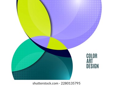 Abstract background with colorful paper-cut shapes. Corporate design. Template for poster, banner, business card, postcard. Vector illustration