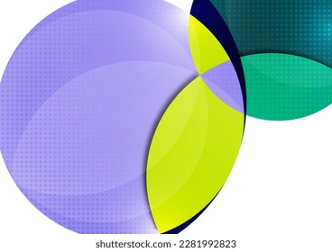 Abstract background with colorful paper-cut shapes. Corporate design. Template for poster, banner, business card, postcard. Vector illustration