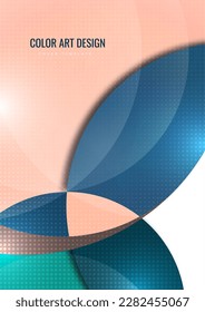 Abstract background with colorful paper-cut shapes. Corporate design. Template for poster, banner, business card, postcard. Vector illustration