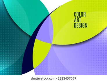 Abstract background with colorful paper-cut shapes. Corporate design. Template for poster, banner, business card, postcard. Vector illustration