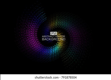 The abstract background of colorful particles.