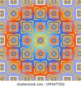 abstrakter Hintergrund mit bunten Mustern. Ornament für Wallpaper und Hintergründe. 
