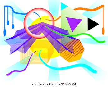 Abstract background of colorful patterns and shapes