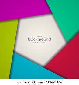 Abstract background of colorful pentagon. Vector illustration.