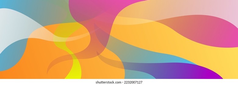 Abstract background colorful polygon banner design template. Colorful tech web banner with geometric shapes backdrop and gradient colors. Vector graphic design banner pattern presentation background