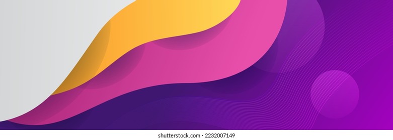 Abstract background colorful polygon banner design template. Colorful tech web banner with geometric shapes backdrop and gradient colors. Vector graphic design banner pattern presentation background