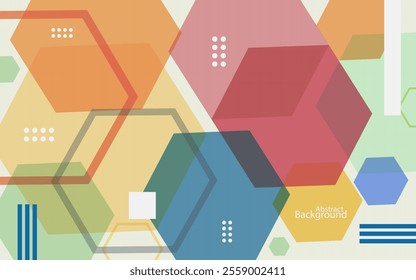 Abstract background colorful polygonal shape white grid line business presentation slide tech creative vector