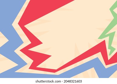 Abstract background with colorful polygonal and zigzag pattern