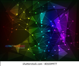 Abstract background with colorful polygons