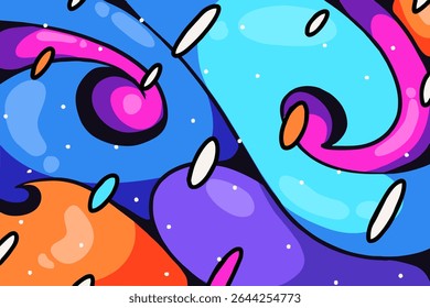 abstract background with colorful pop art style	
