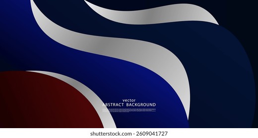 Abstract background of colorful Premium waves with silver lines isolated on dark background. Premium Vector. Eps10