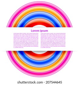 Abstract background with colorful rainbow colored wires and applique. Vector illustration