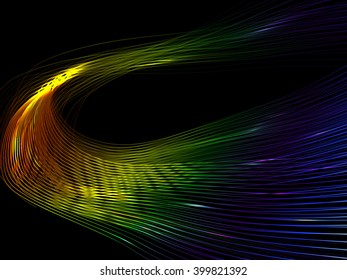 Abstract background with colorful rainbow lines, vector illustration