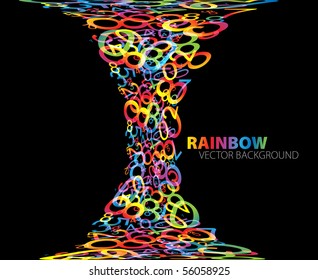 Abstract background with colorful rainbow numbers