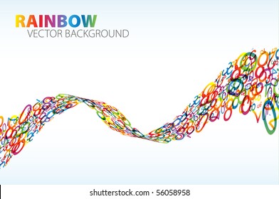 Abstract background with colorful rainbow numbers