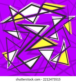 Abstract background with colorful random triangle pattern and irregular line