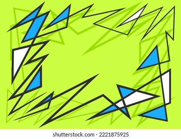 Abstract background with colorful random triangle pattern and irregular line