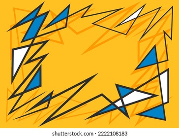 Fondo abstracto con un patrón de triángulo aleatorio colorido y línea irregular
