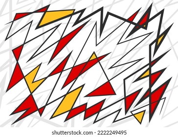 Fondo abstracto con un patrón de triángulo aleatorio colorido y línea irregular