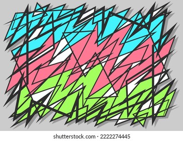 Abstract background with colorful random triangle pattern and irregular line