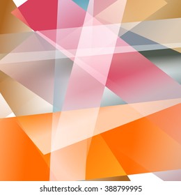Abstract background with colorful retro overlapping transparent layers