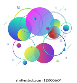 Abstract background with colorful rounded shapes
