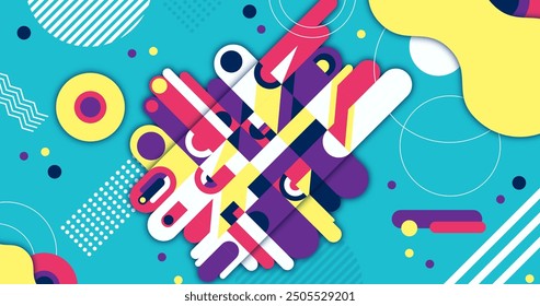 Abstract background with colorful rounded shapes vector design in eps 10