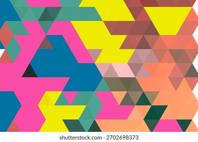 Fundo abstrato com colorido sem costura triângulo padrão mosaico