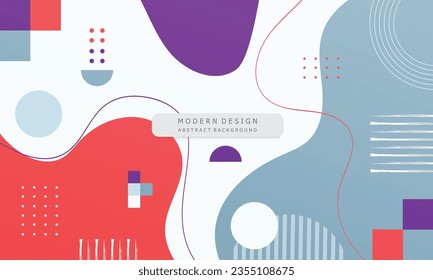 Abstract background with colorful shapes flat modern design