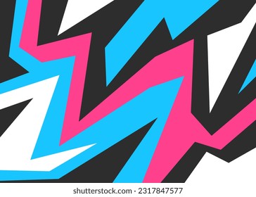 Abstract background with colorful sharp and geometric line pattern
