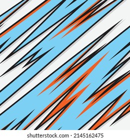 Abstract background with colorful sharp and spikes pattern. Abstract racing ornament