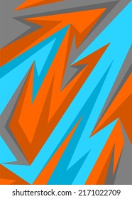 Abstract background with colorful sharp, zigzag and arrow pattern