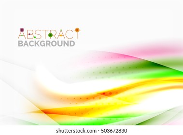Abstract background, colorful shiny blurred lines with light effects